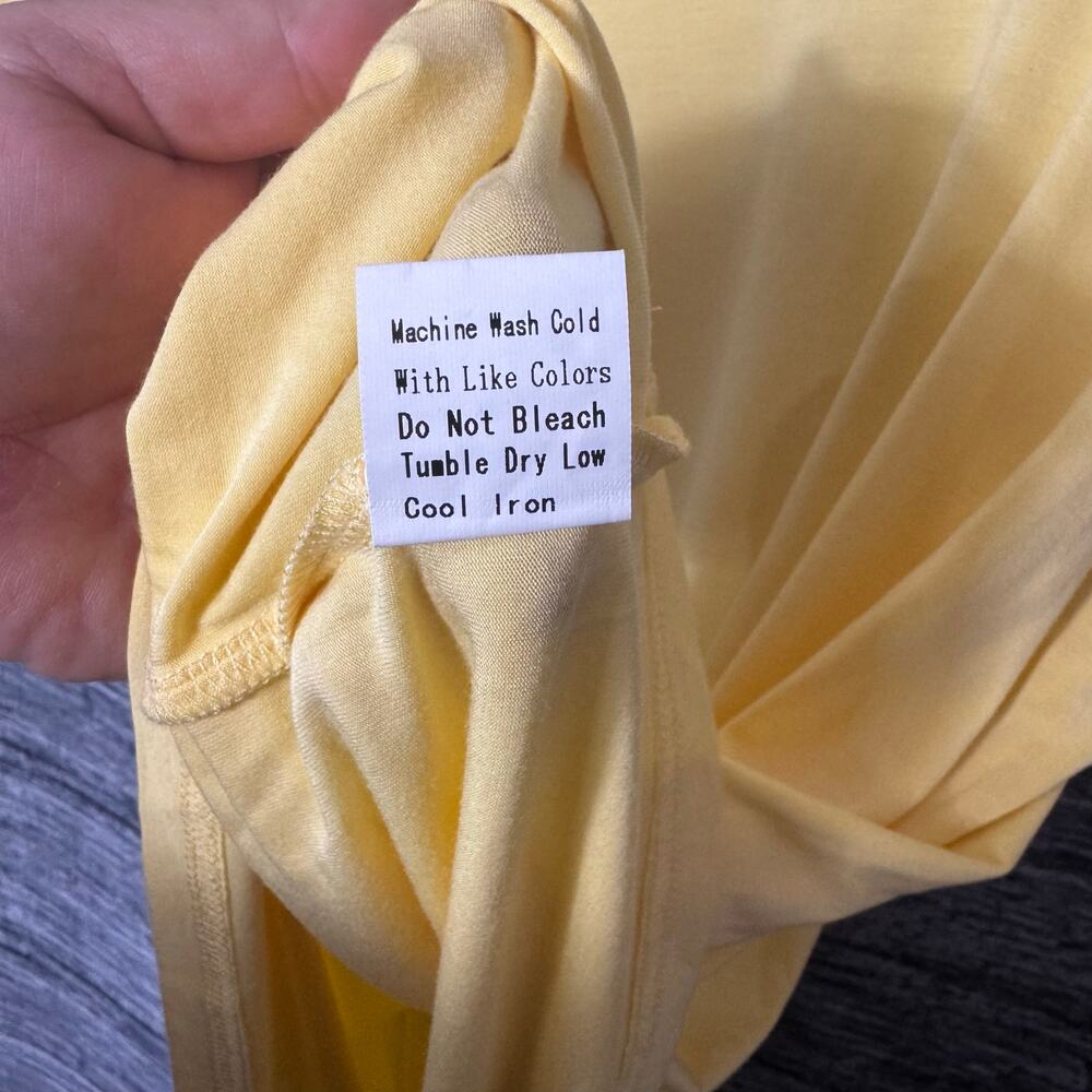 PIKO Green Earth Fashion Light Weight Yellow Tshirt Women Size Small - Picture 5 of 7